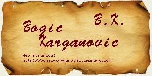 Bogić Karganović vizit kartica